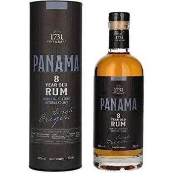 Rhum 8 Ans Panama 1731 46% Vol. 0,7l avec Emballage Cadeau