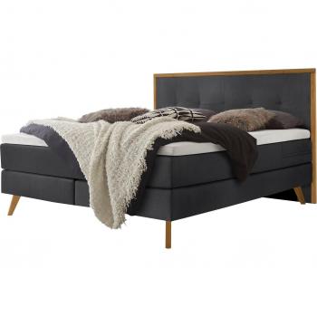 HASENA Boxspringbett Nordic – Eichenholz‑Kopfteil, stilvolles Nordic‑Design
