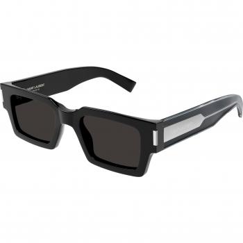SAINT LAURENT Unisex SL 572 001 Rectangular Sunglasses in Black Grey Acetate