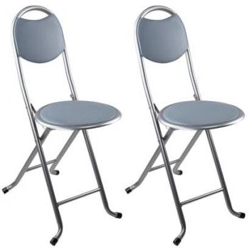 Tabourets pliables à dossier (lot 2) – dimensions : 32 x 36 x 73,5 cm