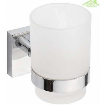 Supporto per bicchieri Sapho x-square, vetro e cromo XQ903