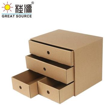 Foldable 4-Drawer Kraft Paper Cabinet