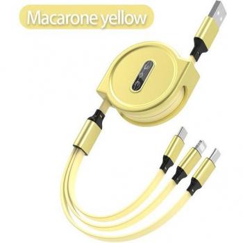 Cable Triple Conector 110 cm – iPhone 12/13 + Android + Tipo C
