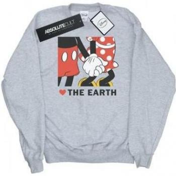 Buntes Disney‑Sweatshirt „Mickey & Erde“ für Jungen – 7–8 Jahre, Weiß