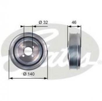 Poulie Damper GATES TVD1078 pour FIAT Ducato