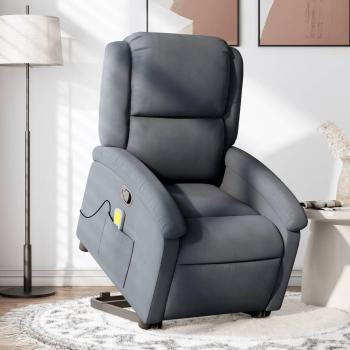 Fauteuil de relaxation inclinable Gris foncé Velours