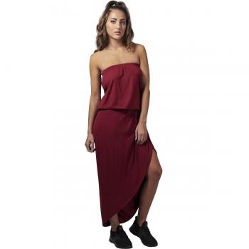Urban Classics Women's Burgundy Bandeau Dress