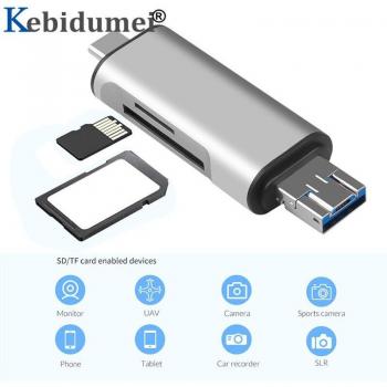 Kebidumei USB Type C OTG Card Reader for PC