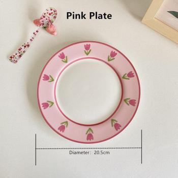 Tasses réutilisables en céramique tulipe rose