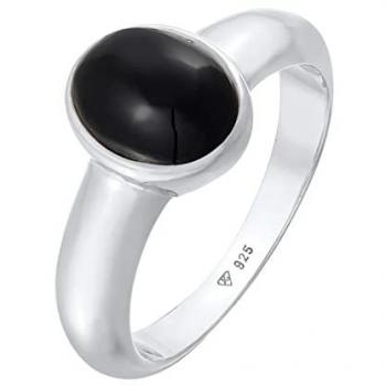 Kuzzoi Herren Siegelring Onyx Oval 925 Silber Basic Schmuck
