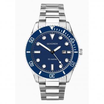 Sekonda Men's Steel Watch 1789, Blue Strap