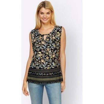 Damen Träger‑Top HEINE 44 – Gelb/Schwarz/Zitrone