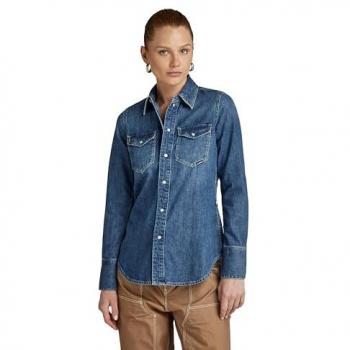 G-Star Raw Noosa Blue Lässig Hemd – Schmal geschnitten, Langarm