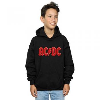 ACDC Boys Red Logo Hoodie Black 12-13 Years