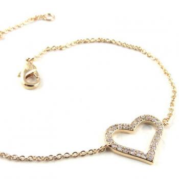 Bracelet 'Passion' Plaqué Or Blanc