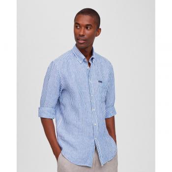 Bengal Denim Camicia a Maniche Lunghe Façonnable 2XL blu scuro