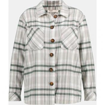 Camicia shaket a quadri in cotone biologico verde, Donna, Taglia 64/66