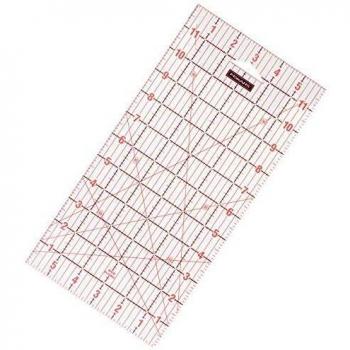 Fiskars 1004744 Clear Inch Ruler with Grid, Suitable for Patchwork, Sewing, and Crafting, Offers Many Different Shapes, 6 x 12, 1004744