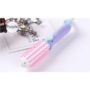 Portable Mini Hair Straightener and Curler Brush