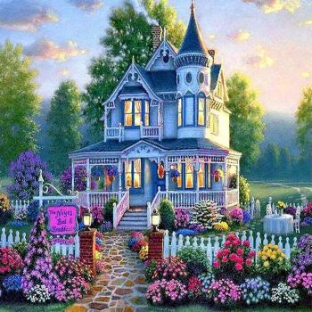Diamond Painting 3D Bella Casa di Giardino 30x30CM