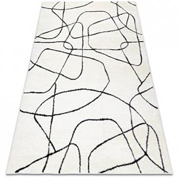 RugSX Mode 8522 Dual‑Tone Cream & Black Beige Rug – 80x150 cm