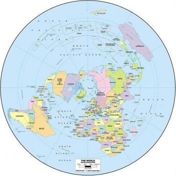 90x90cm Non-woven Round Map for Education