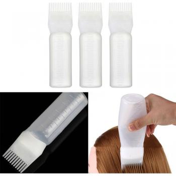 3pcs Hair Dye Applicator Set with Comb and Measurement Scale (White)