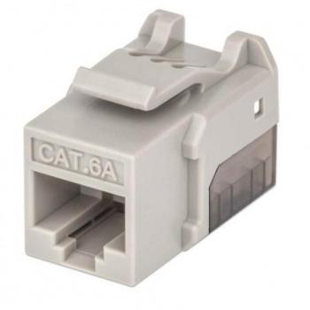 Jack Keystone Cat6A UTP de Impacto Gris