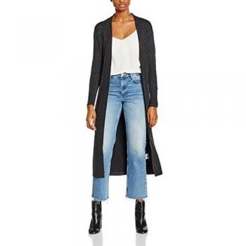 Chaqueta de Punto con Cuello de Piel Jane Norman, Maxi para Mujer, Gris (Grey Marl), 42