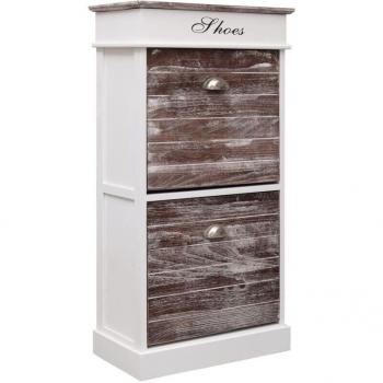 Rangement de chaussures en bois paulownia – Armoire entrée/couloir/salon (50 × 28 × 98 cm)