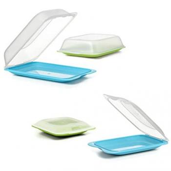 Set de 4 porta embutidos Tatay azul y verde 2 maxi + 2 mini