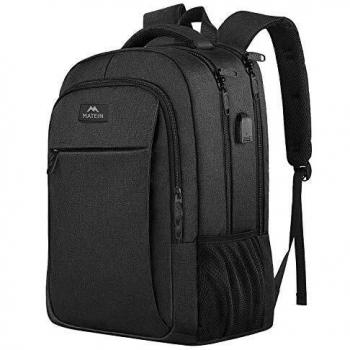 MATEIN Laptop Backpack 15.6 – Sac à Dos Résistant à l'Eau avec Port de Charge USB
