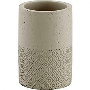 Portaspazzolini d'appoggio in cemento e bambù 4998 Gedy serie afrodite Grigio