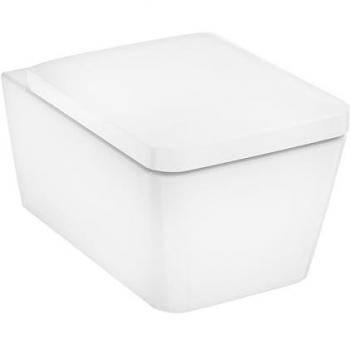 WC suspendu Hansgrohe EluPura Q, abattant SoftClose, sans bord (rimless), SmartClean, couleur blanche 61117450