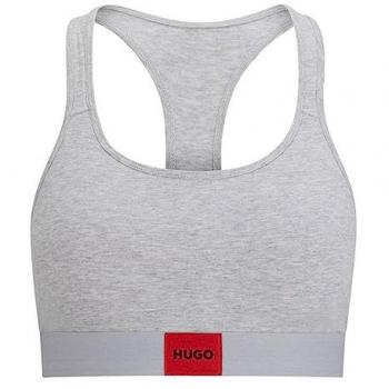 Reggiseno Bralette HUGO con Logo Elastico Grigio/Rosso