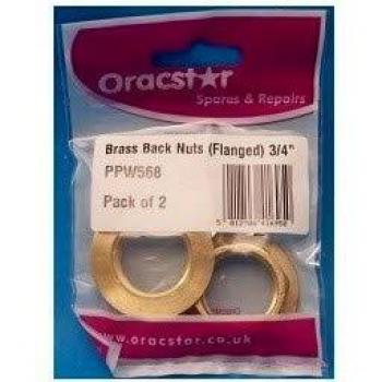 Oracstar Brass Flanged Back Nuts 3/4