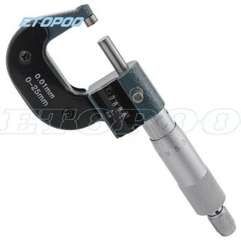 Precision Thickness Gauge 0-1 Inch / 0.001 Inch and 0-25mm / 0.01mm Metric Micrometer with Calibration Counter