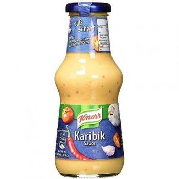 Knorr Grillsauce Karibik mit süß-scharfem Geschmack 250 ml Flasche