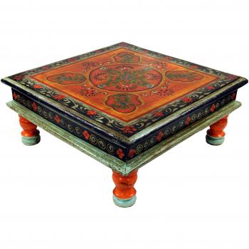 Guru-Shop Minitisch Orange Blumenbank – 16 × 38 × 38 cm
