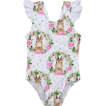 Bikini Infantil Rayas y Conejito