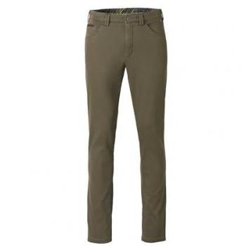 Fine‑Print Baumwollchino MEYER – Herren, Grau, 30, Regular Fit