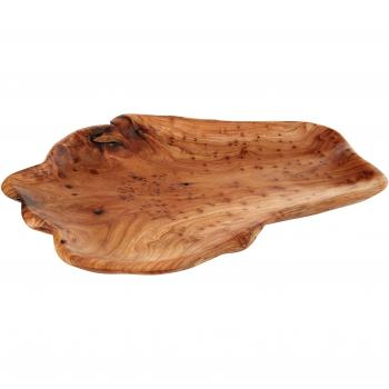 Premier Housewares Kora Serving Plate, Natural Cedar (41 x 28 cm)