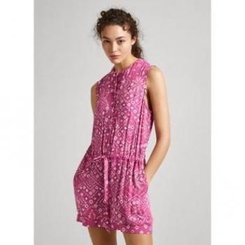 Pepe Jeans Playsuit Pink Floral Size L