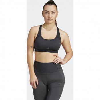 Top deportivo Aeroknit negro para mujer de adidas