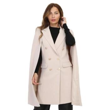 Manteau Mi-Long avec Épaules