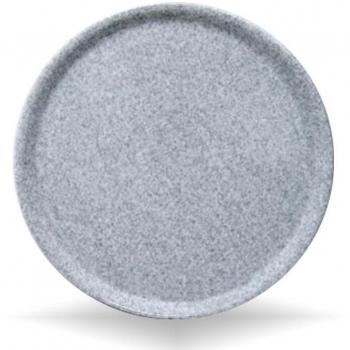 Set 6 Piatto Pizza Porcellana Granito Grigio 33 cm
