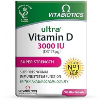 Vitabiotics Ultra Super Strength Vitamin D 3000 IU 96 Tablets