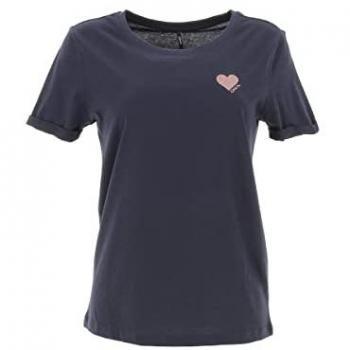 T-shirt Only Kita femme avec cœur bleu