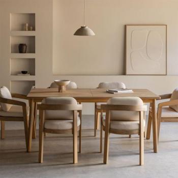 Acacia Eleganza: Tavolo 180x90 cm Kaela con 6 Sedie Uleno – Sklum