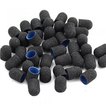 20pcs Electric Pedicure Sanding Caps Black Plastic
